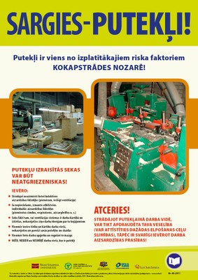 Plakats kokapstrade sargies putekli